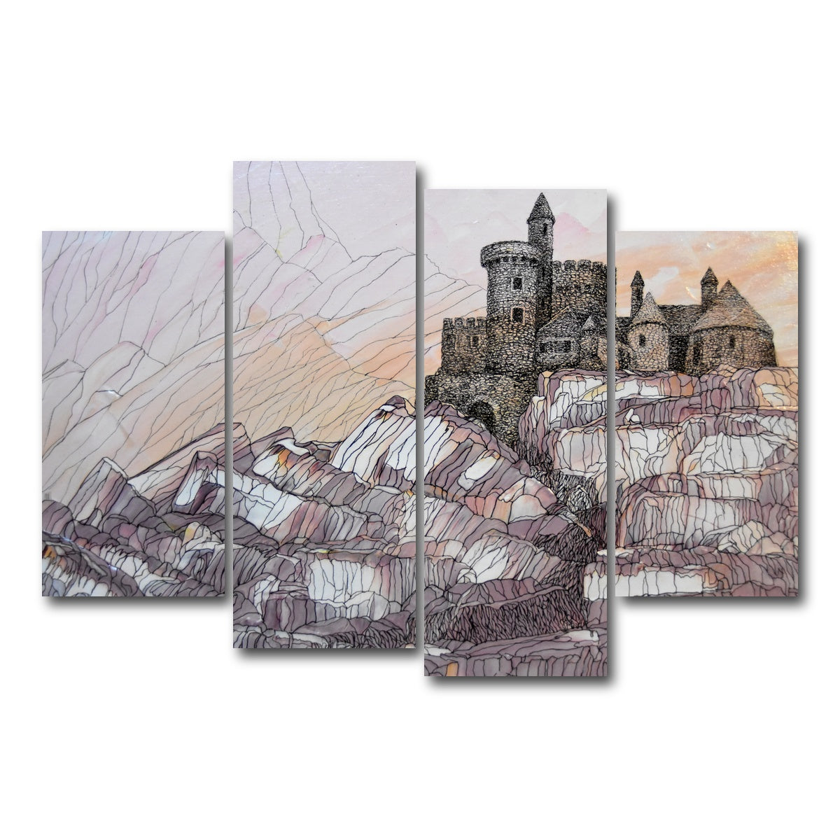 AUTO-MOCKUP WHITE | dream art studio | 4 Piece | Gallery Wrap Canvas | group=4_short