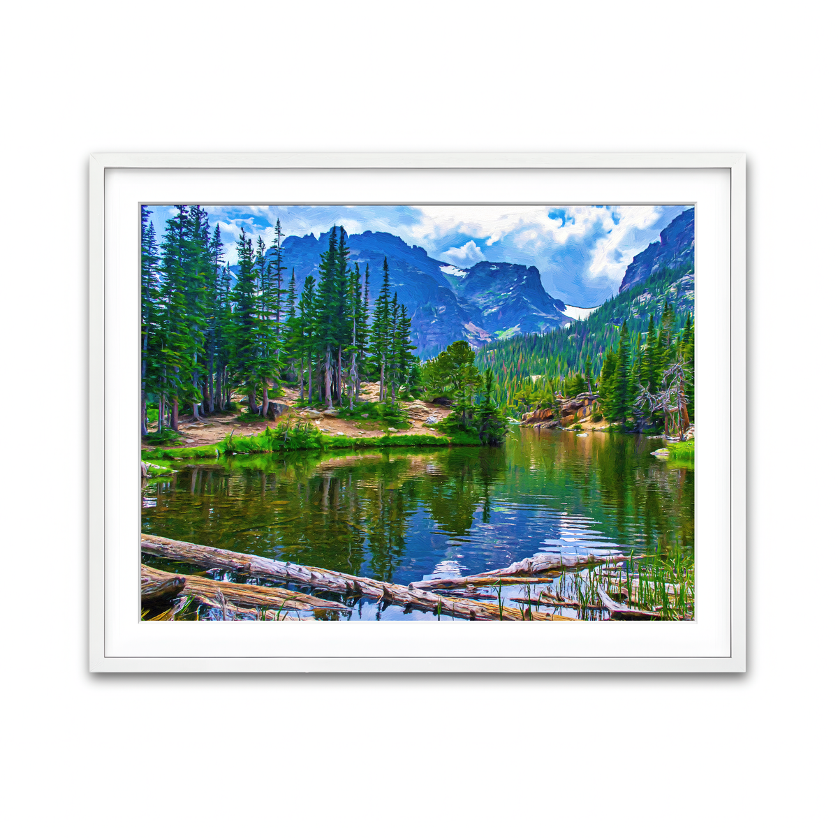 Framed Print 4x3 White