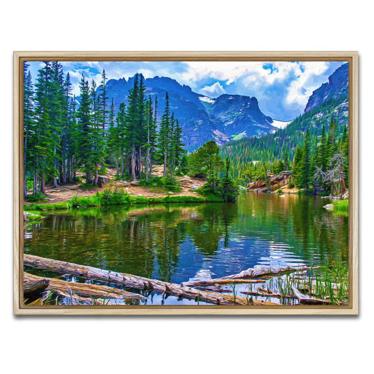 AUTO-MOCKUP WHITE | dream lake | 1 Piece | Natural Framed Canvas | group=4x3