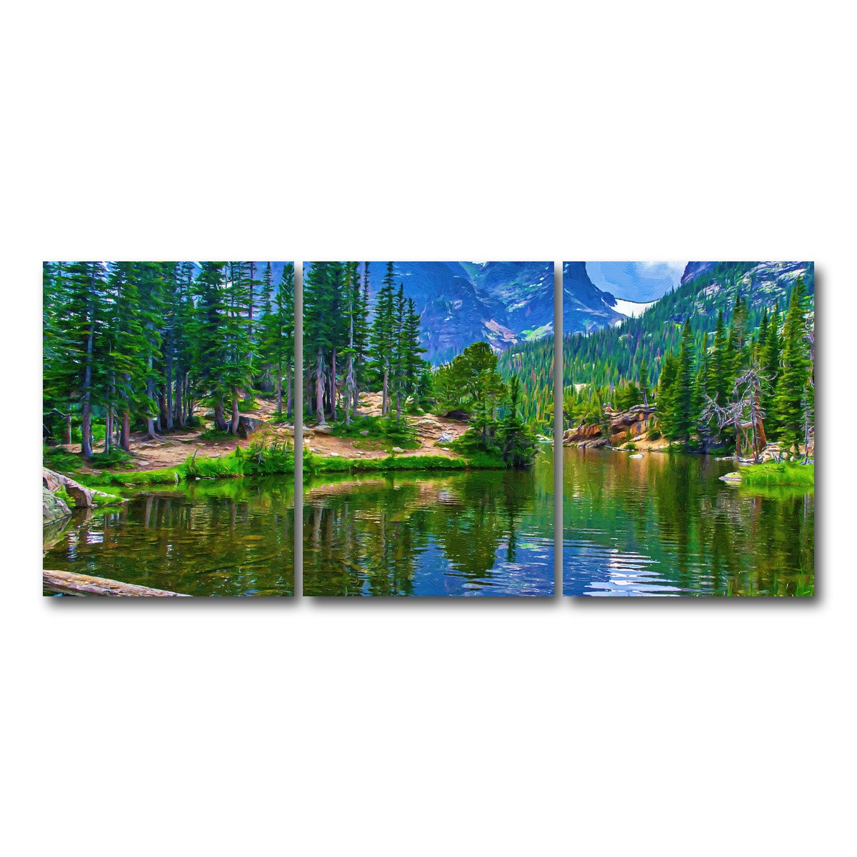 AUTO-MOCKUP WHITE | dream lake | 3 Piece | Gallery Wrap Canvas | group=18x24