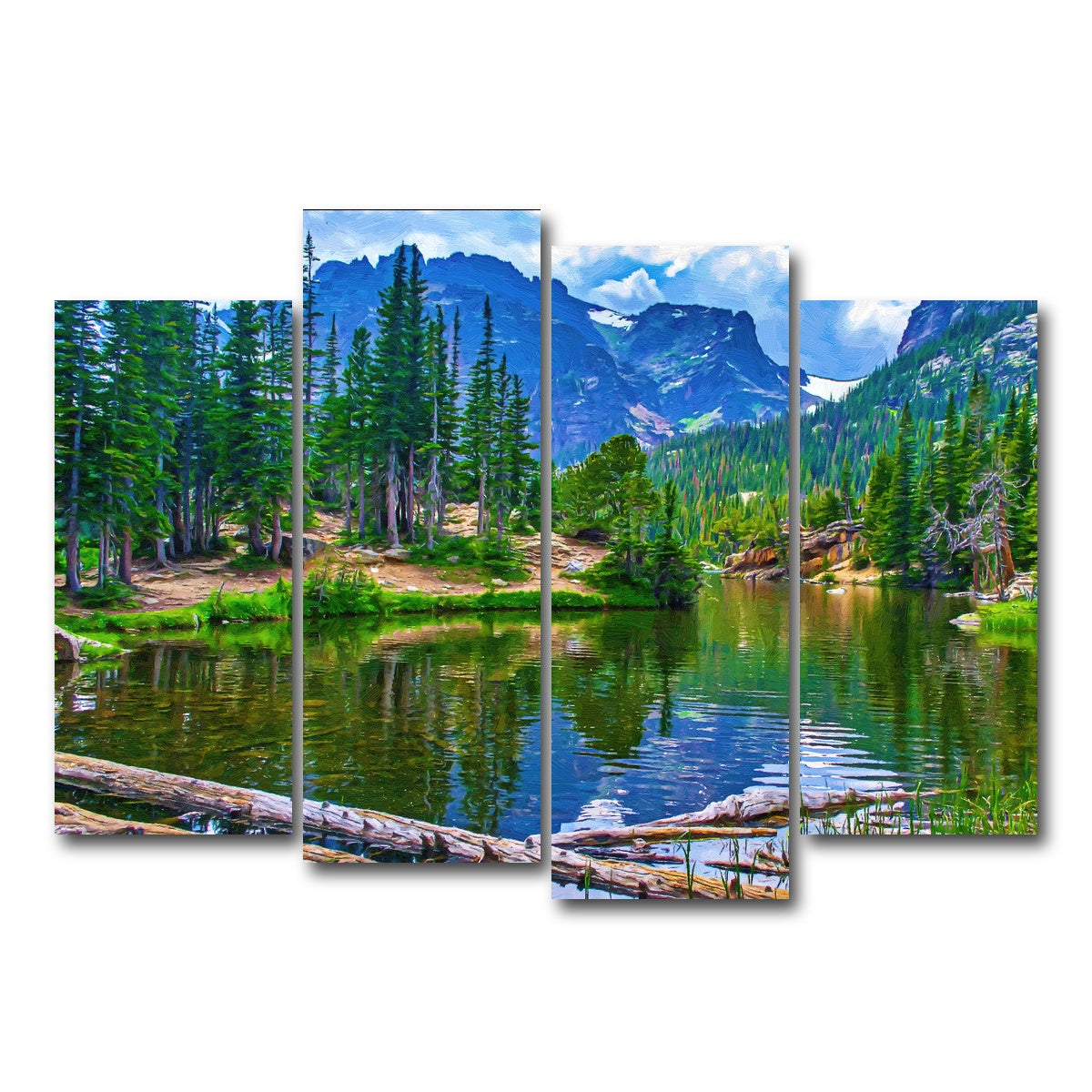 AUTO-MOCKUP WHITE | dream lake | 4 Piece | Gallery Wrap Canvas | group=4_normal