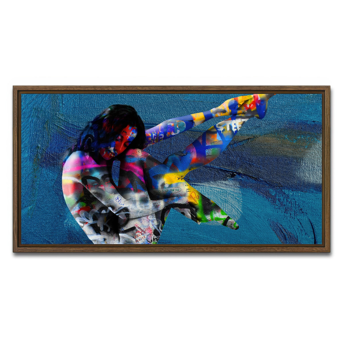 AUTO-MOCKUP WHITE | dreamer | 1 Piece | Walnut Framed Canvas | group=2x1