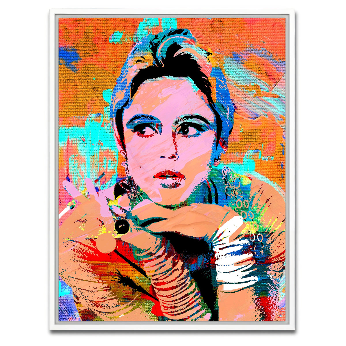 AUTO-MOCKUP WHITE | edie sedgwick | 1 Piece | White Framed Canvas | group=3x4