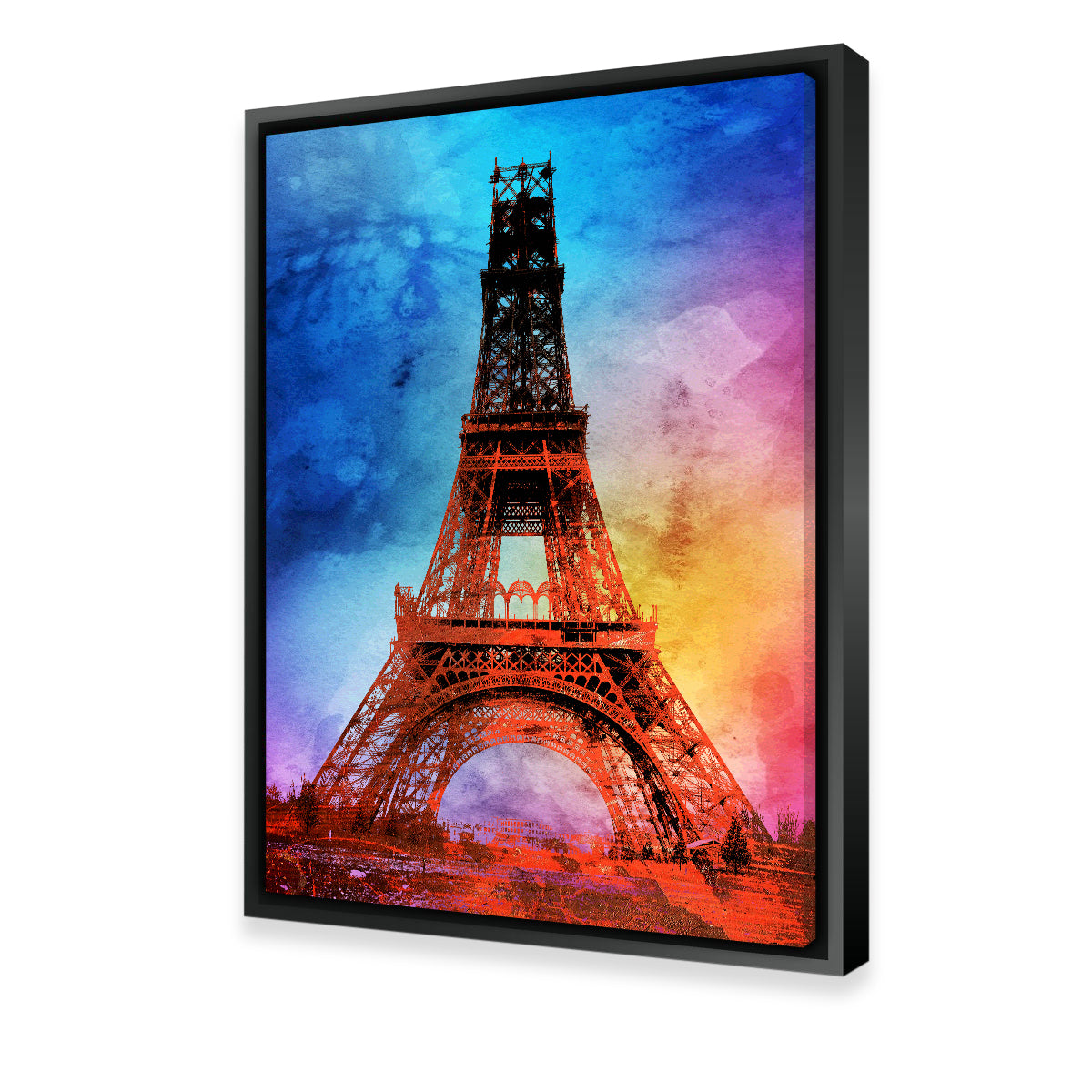 Eiffel Tower Color Splash Wall Art
