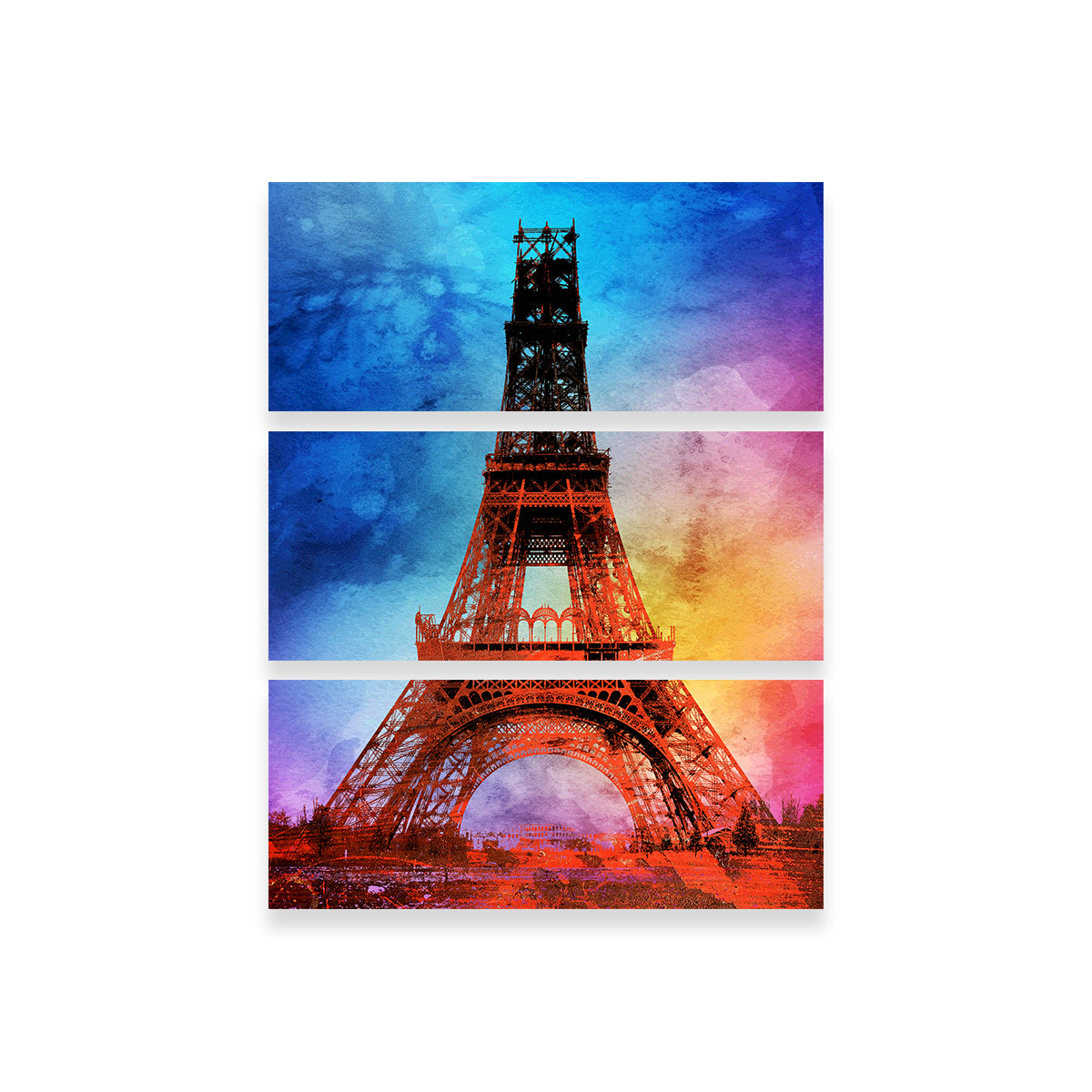 Eiffel Tower Color Splash Wall Art