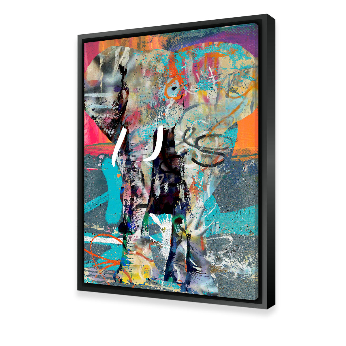 Elephant Graffiti Wall Art