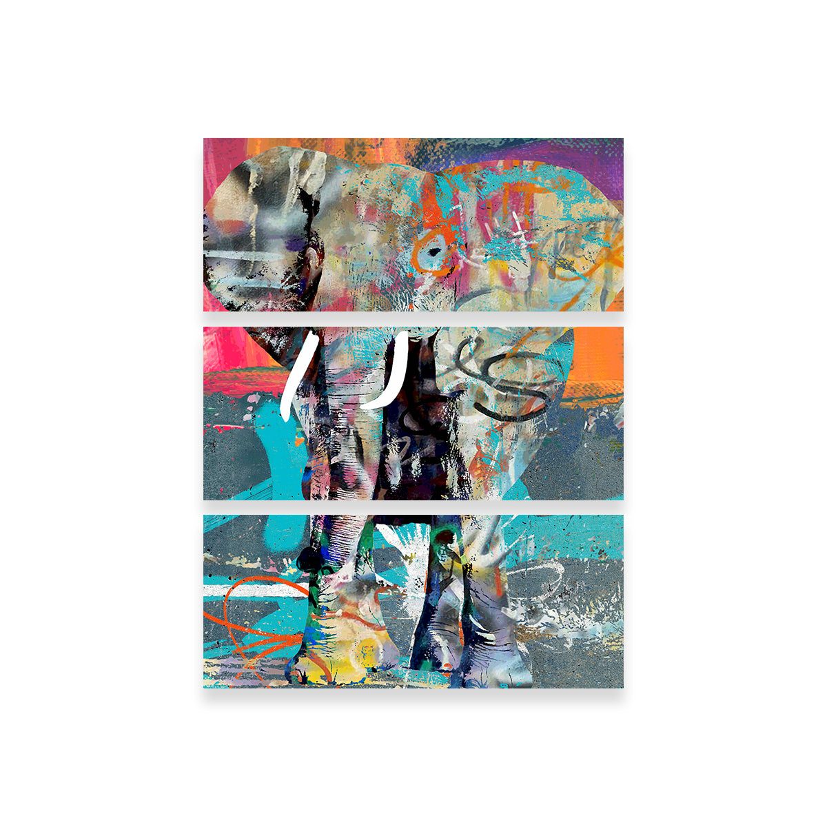 Elephant Graffiti Wall Art