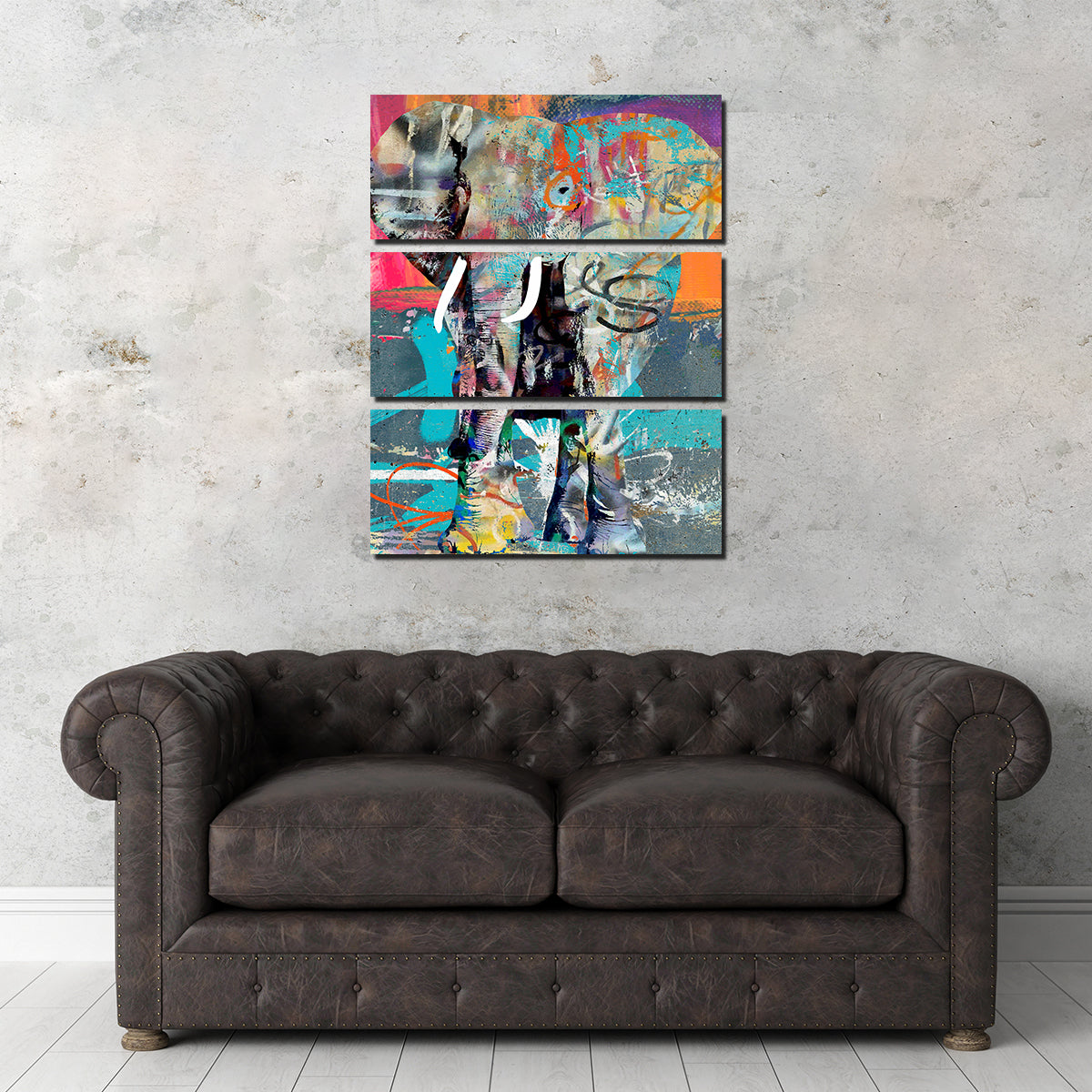 Elephant Graffiti Wall Art