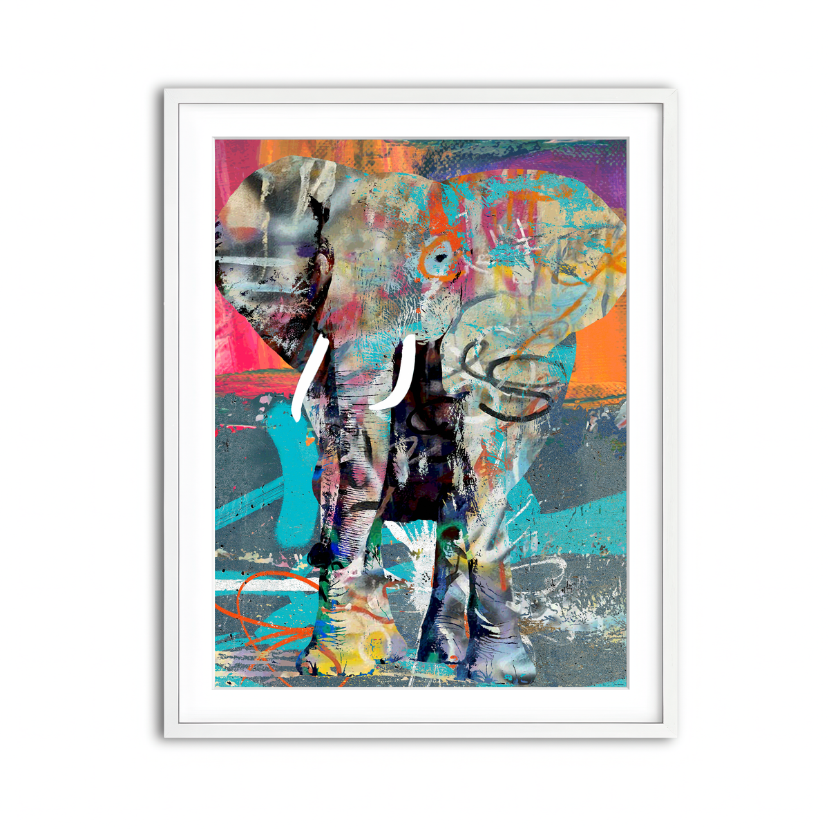 Framed Print 3x4 White