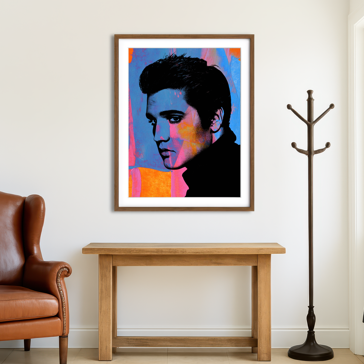 AUTO-MOCKUP ROOM | Elvis Bright Colors Wall Art