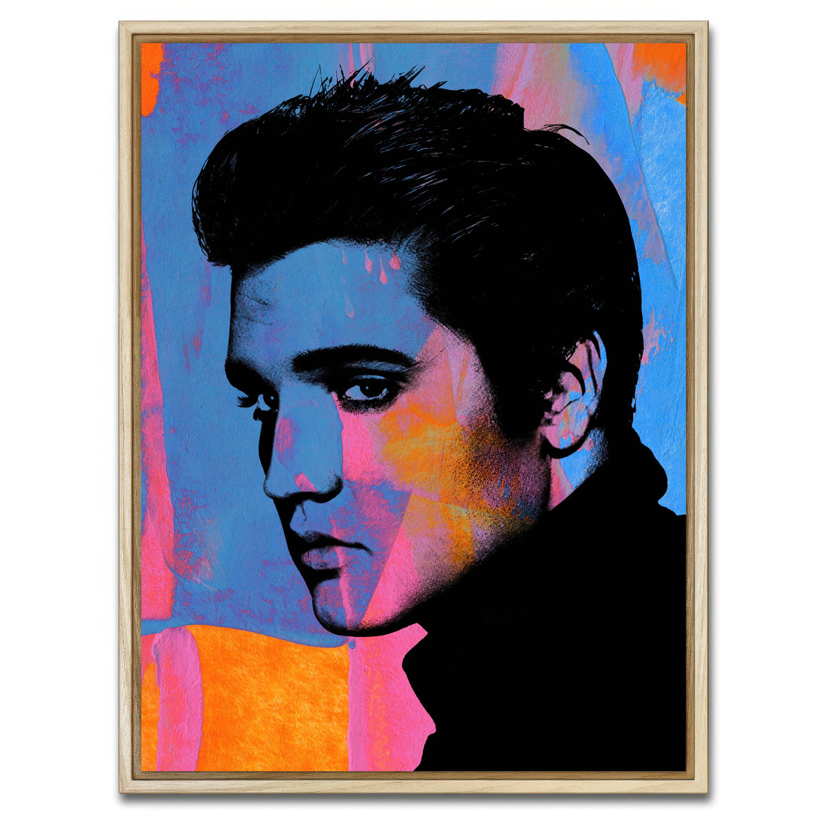 AUTO-MOCKUP WHITE | elvis bright colors | 1 Piece | Natural Framed Canvas | group=3x4