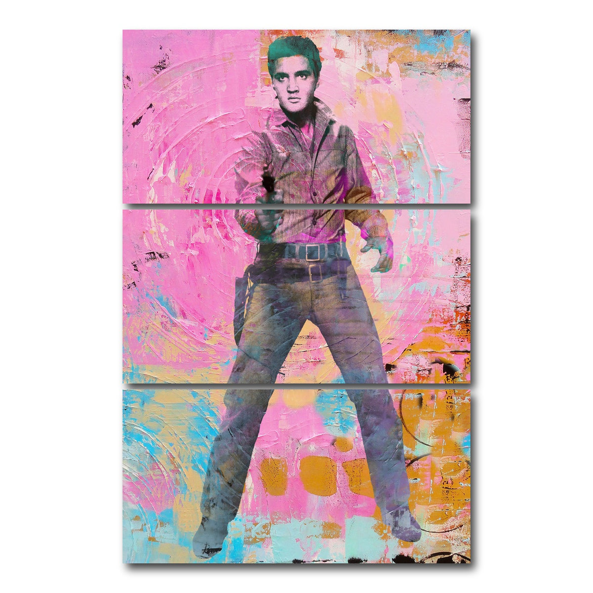 AUTO-MOCKUP WHITE | elvis circles | 3 Piece | Gallery Wrap Canvas | group=12x24_stacked