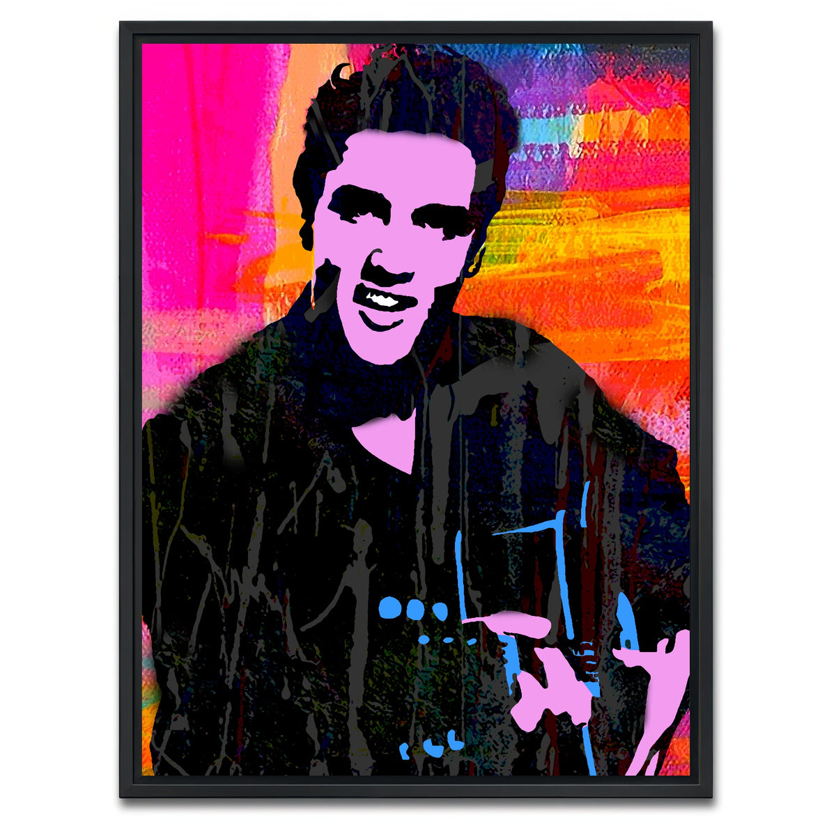 AUTO-MOCKUP WHITE | elvis purple | 1 Piece | Black Framed Canvas | group=3x4