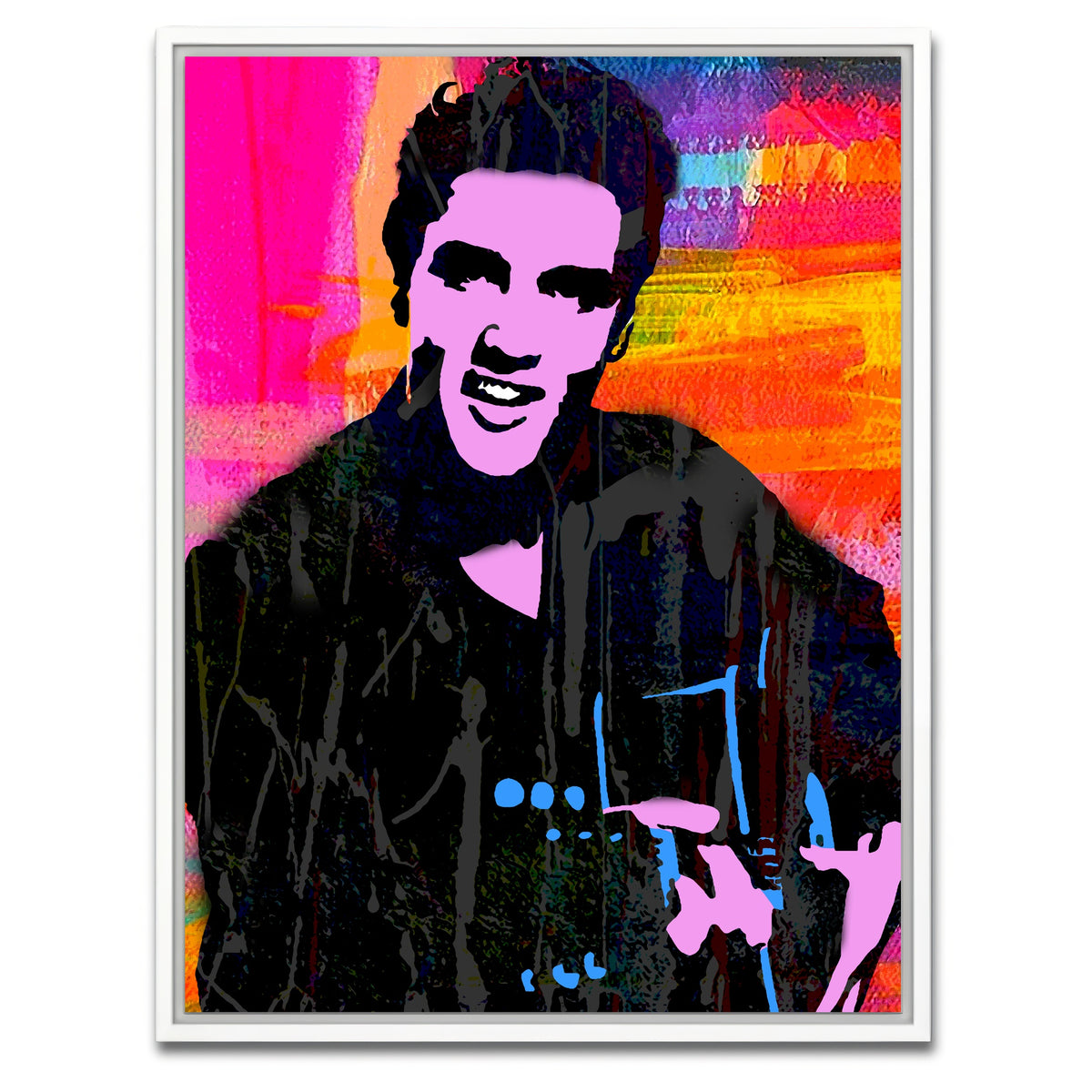 AUTO-MOCKUP WHITE | elvis purple | 1 Piece | White Framed Canvas | group=3x4