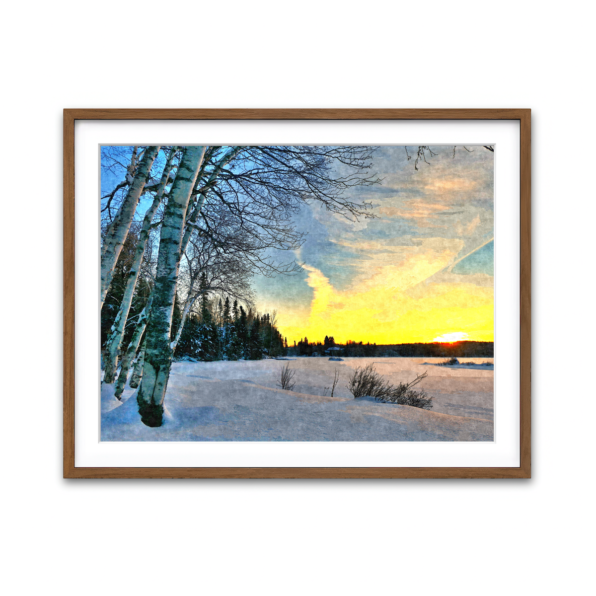 Framed Print 4x3 Walnut