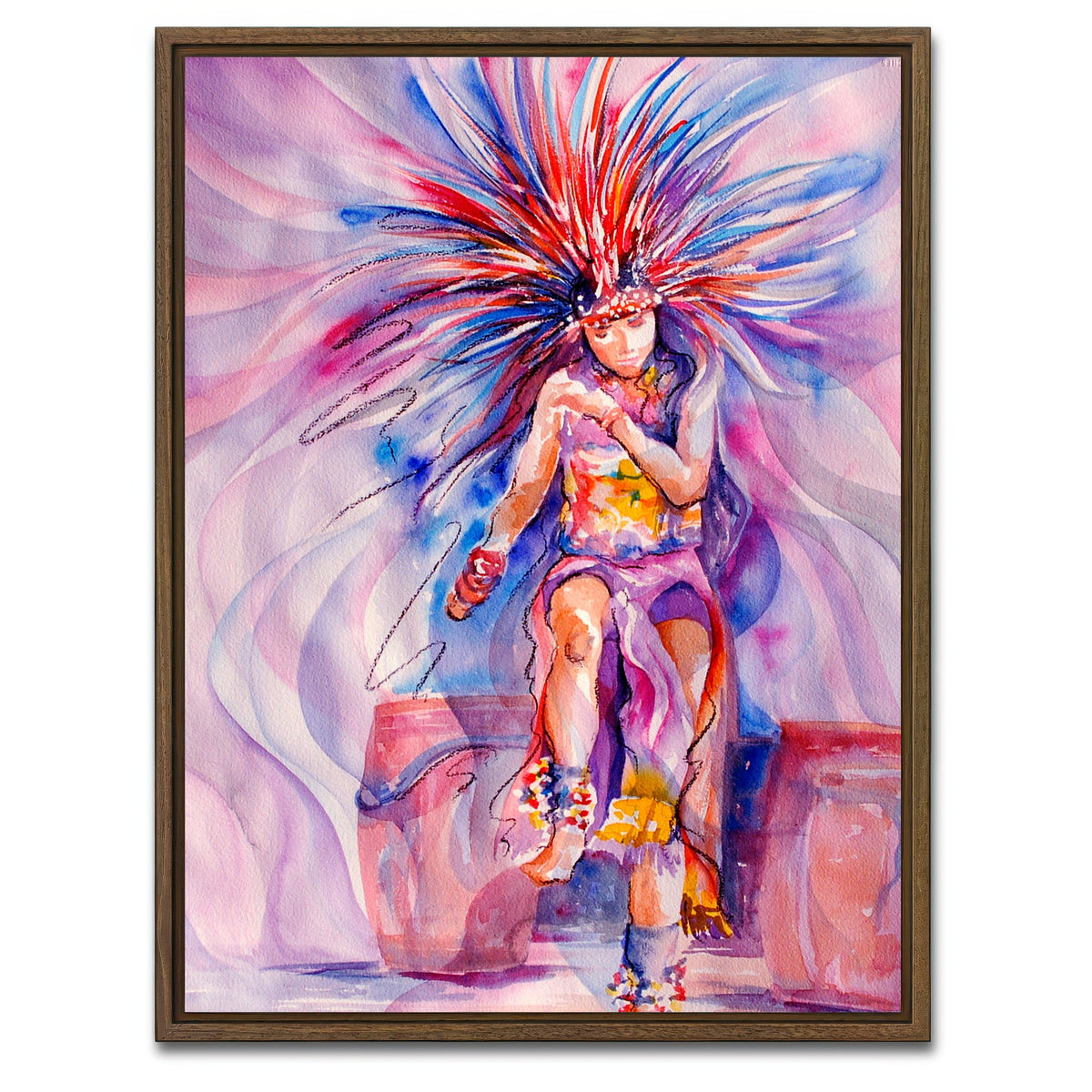 AUTO-MOCKUP WHITE | essence of the spirits | 1 Piece | Walnut Framed Canvas | group=3x4