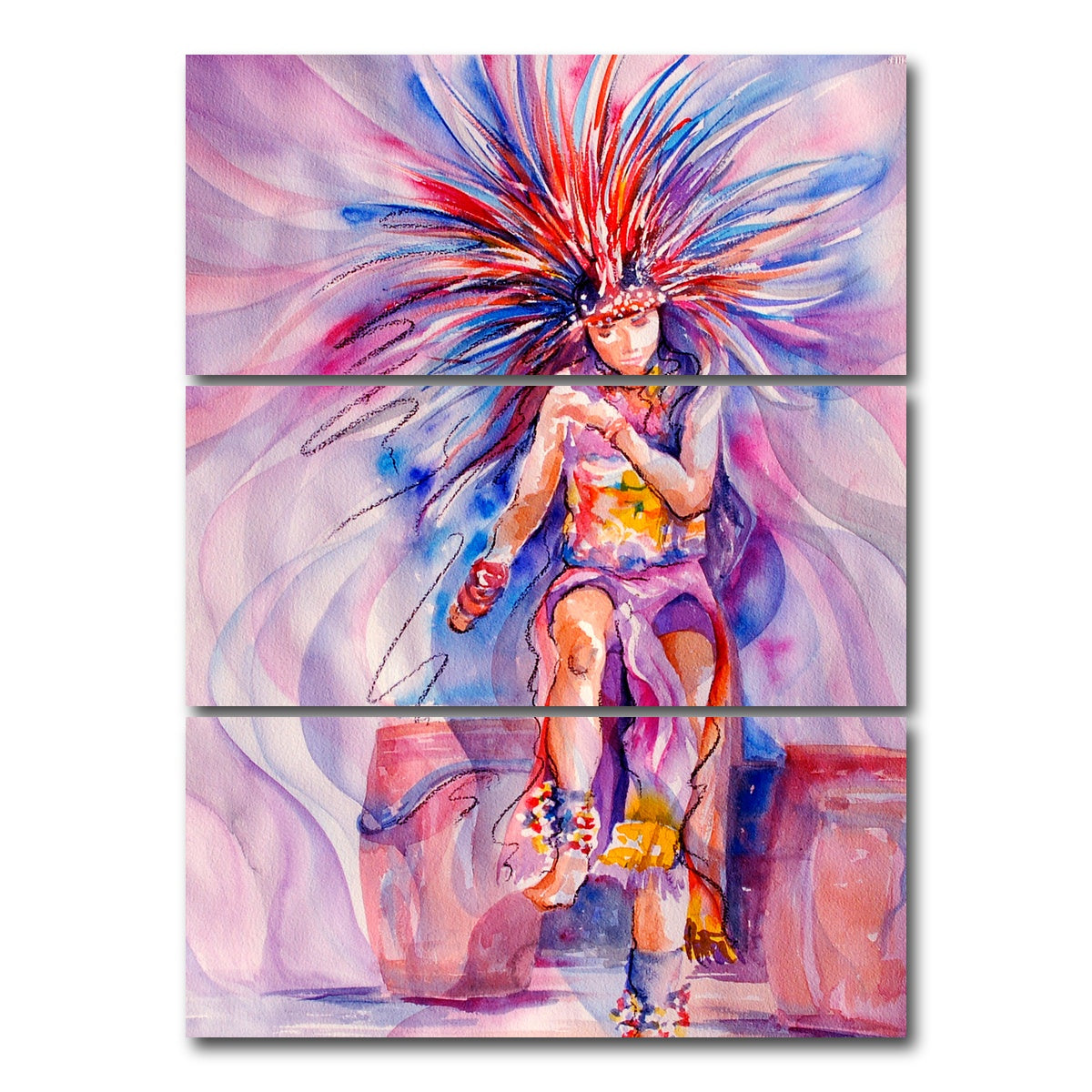 AUTO-MOCKUP WHITE | essence of the spirits | 3 Piece | Gallery Wrap Canvas | group=8x18_stacked