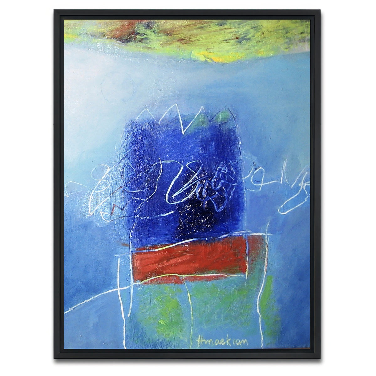 AUTO-MOCKUP WHITE | evening blues III | 1 Piece | Black Framed Canvas | group=3x4