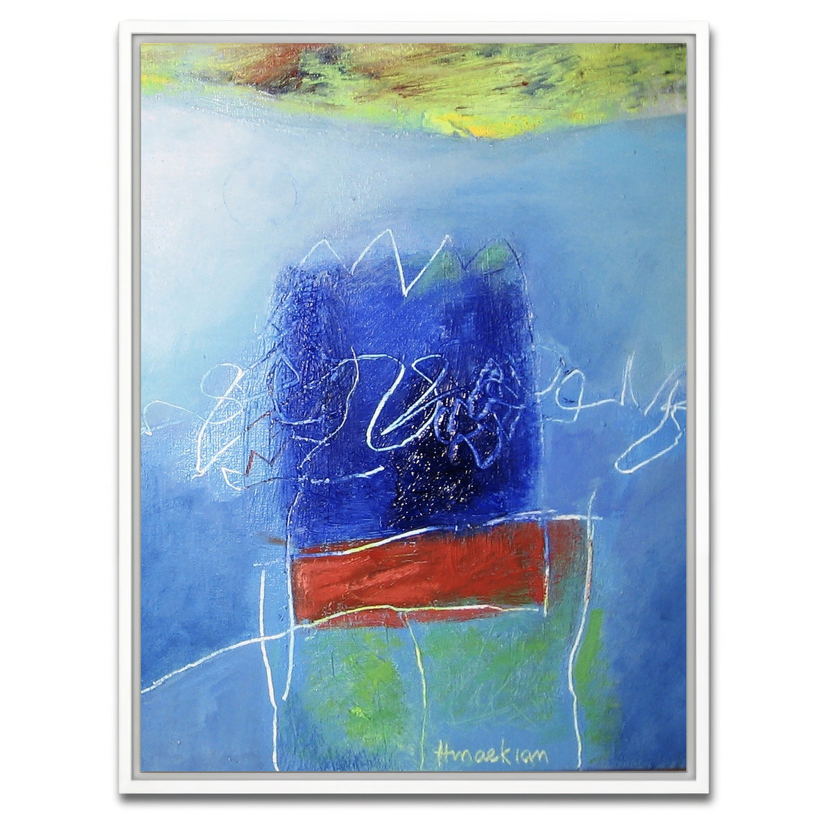 AUTO-MOCKUP WHITE | evening blues III | 1 Piece | White Framed Canvas | group=3x4