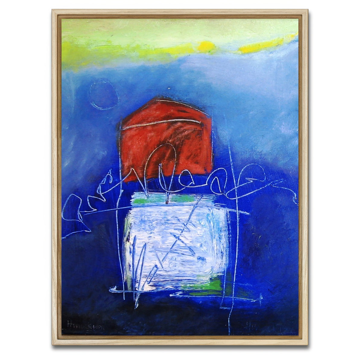 AUTO-MOCKUP WHITE | evening blues II | 1 Piece | Natural Framed Canvas | group=3x4