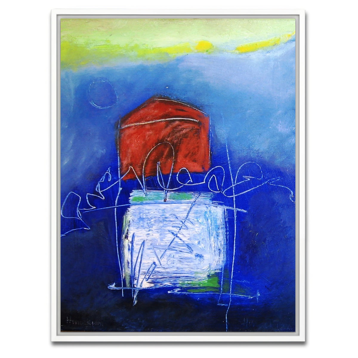 AUTO-MOCKUP WHITE | evening blues II | 1 Piece | White Framed Canvas | group=3x4