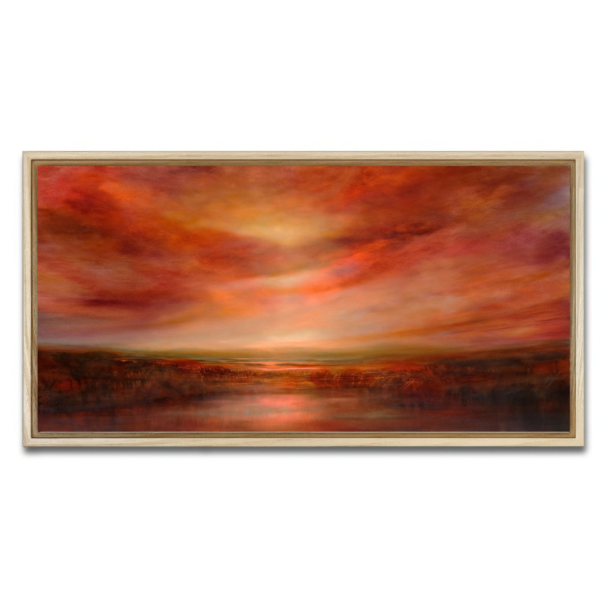 AUTO-MOCKUP WHITE | evening glow | 1 Piece | Natural Framed Canvas | group=2x1