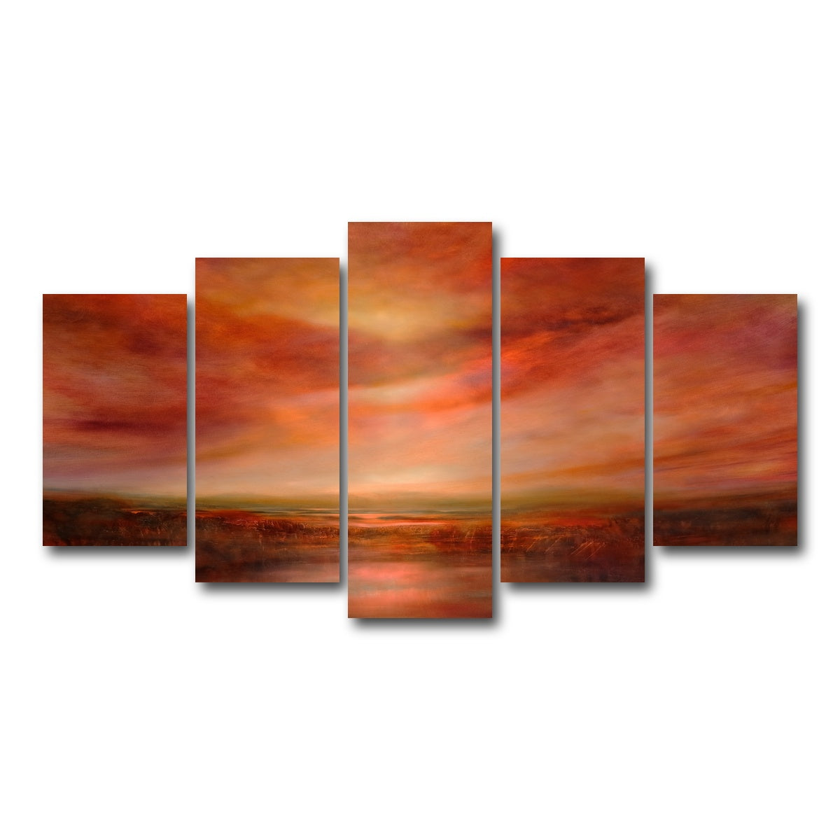 AUTO-MOCKUP WHITE | evening glow | 5 Piece | Gallery Wrap Canvas | group=5_normal