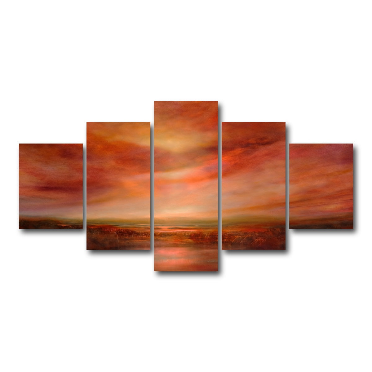 AUTO-MOCKUP WHITE | evening glow | 5 Piece | Gallery Wrap Canvas | group=5_short