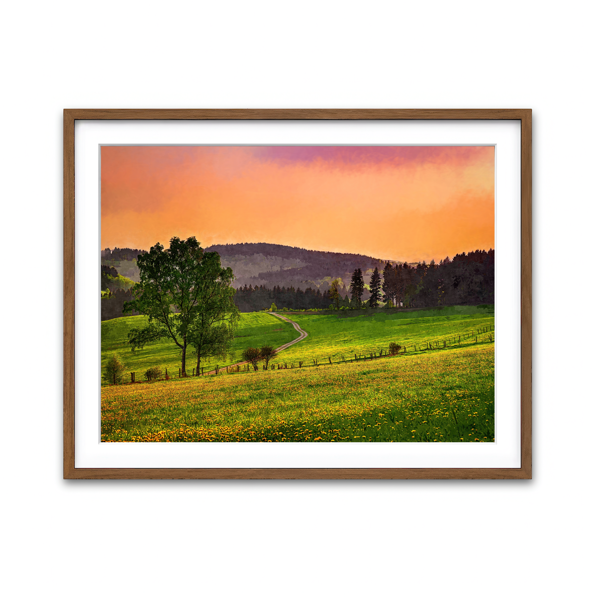 Framed Print 4x3 Walnut