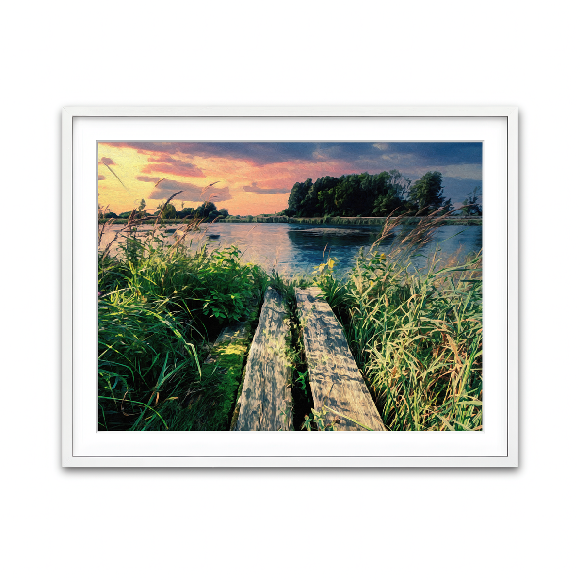 Framed Print 4x3 White