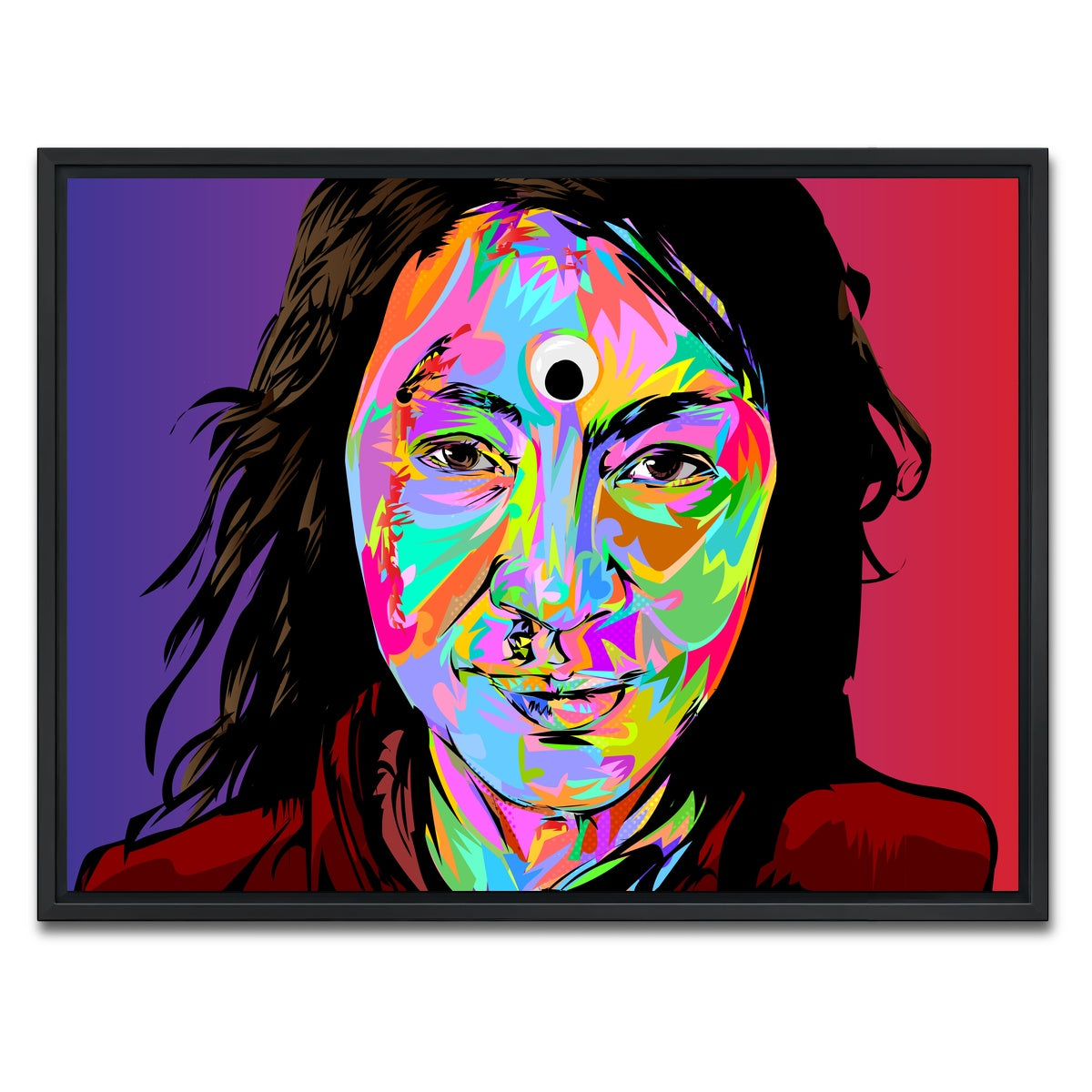 AUTO-MOCKUP WHITE | everything all at once | 1 Piece | Black Framed Canvas | group=4x3