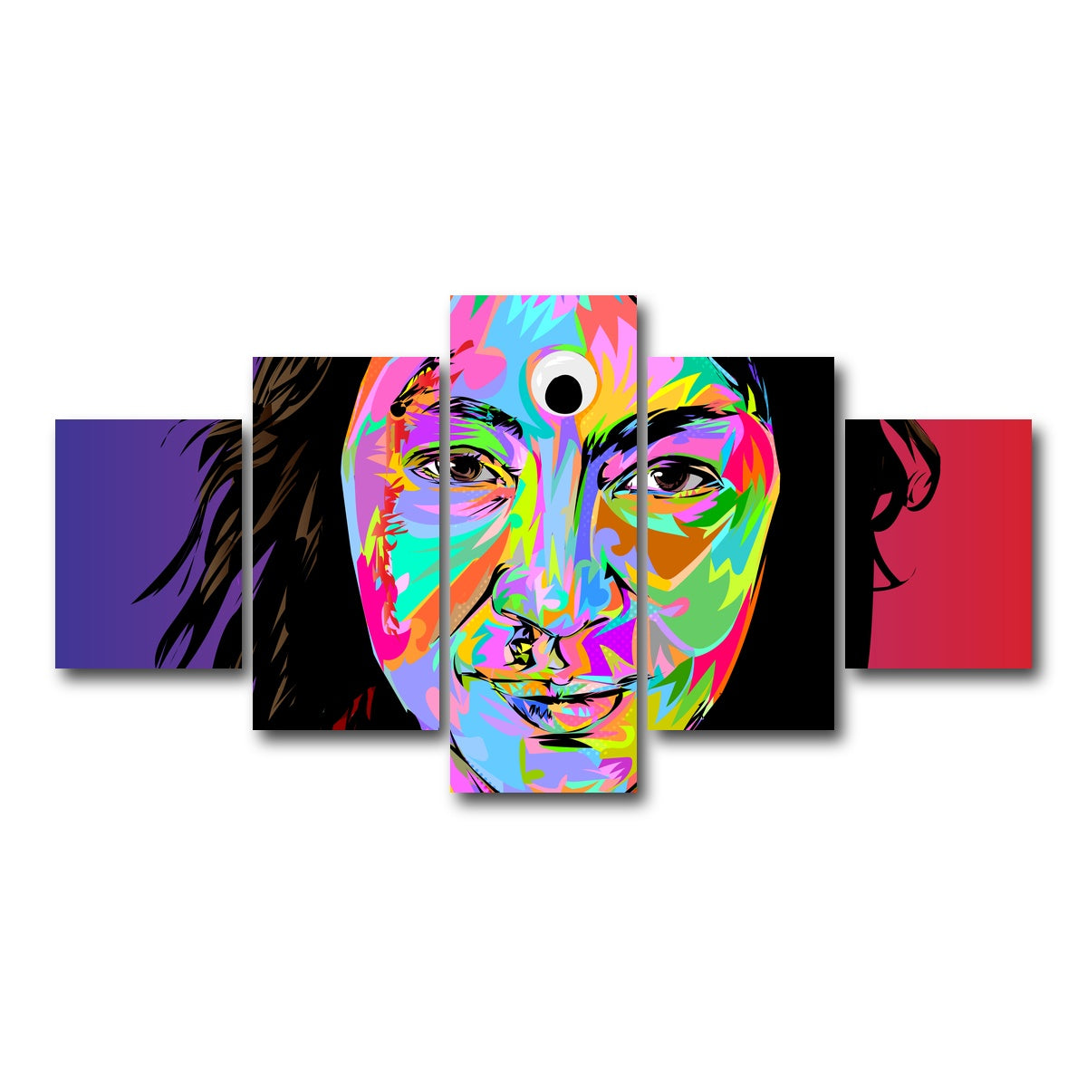 AUTO-MOCKUP WHITE | everything all at once | 5 Piece | Gallery Wrap Canvas | group=5_short