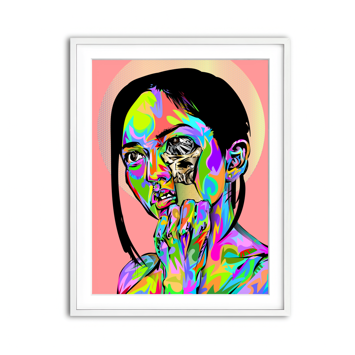 Framed Print 3x4 White