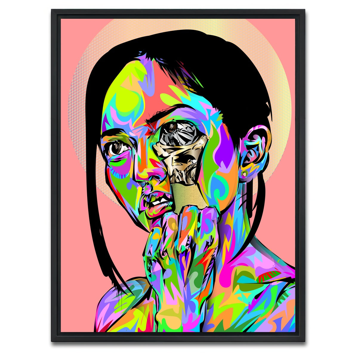 AUTO-MOCKUP WHITE | ex machina | 1 Piece | Black Framed Canvas | group=3x4