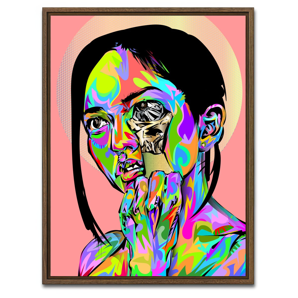 AUTO-MOCKUP WHITE | ex machina | 1 Piece | Walnut Framed Canvas | group=3x4