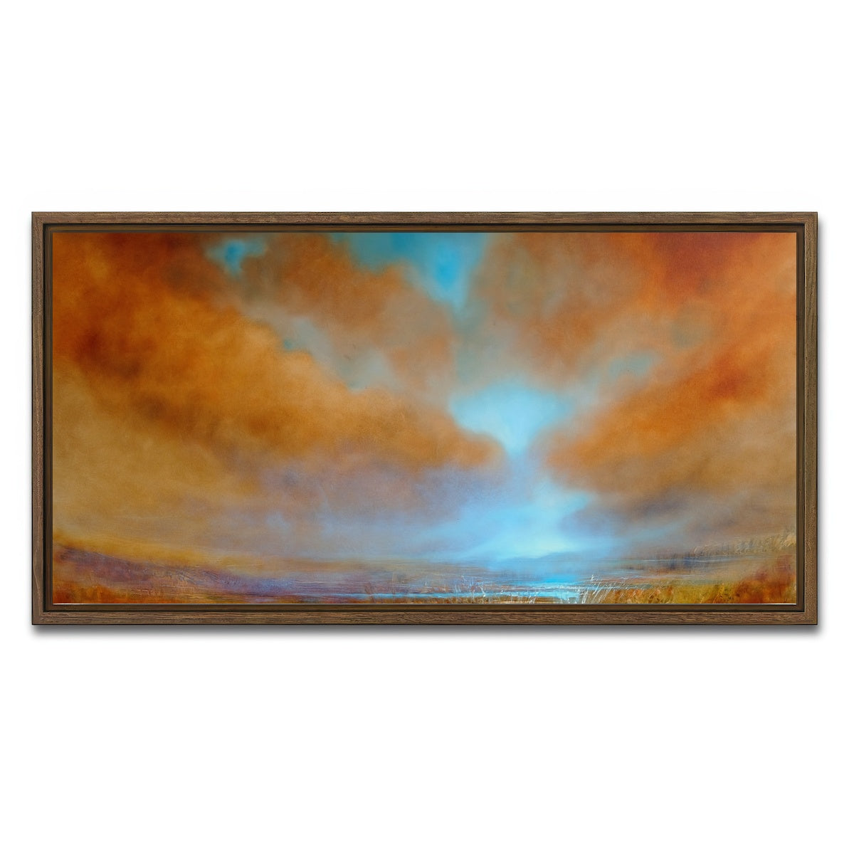 AUTO-MOCKUP WHITE | farben des lichts | 1 Piece | Walnut Framed Canvas | group=2x1