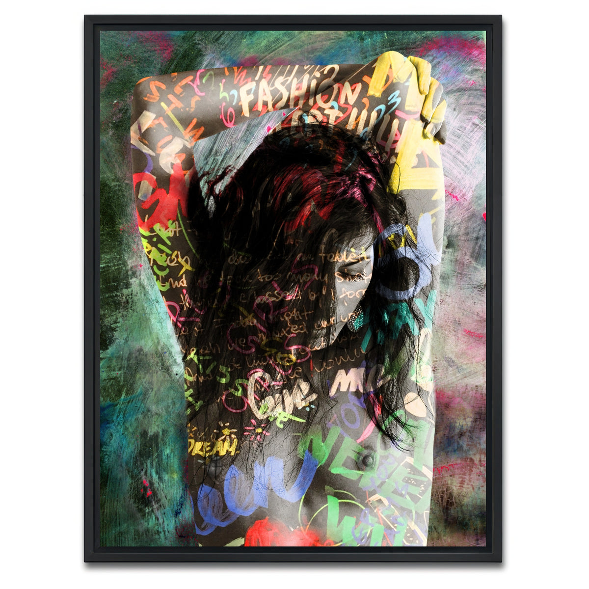 AUTO-MOCKUP WHITE | fashion | 1 Piece | Black Framed Canvas | group=3x4