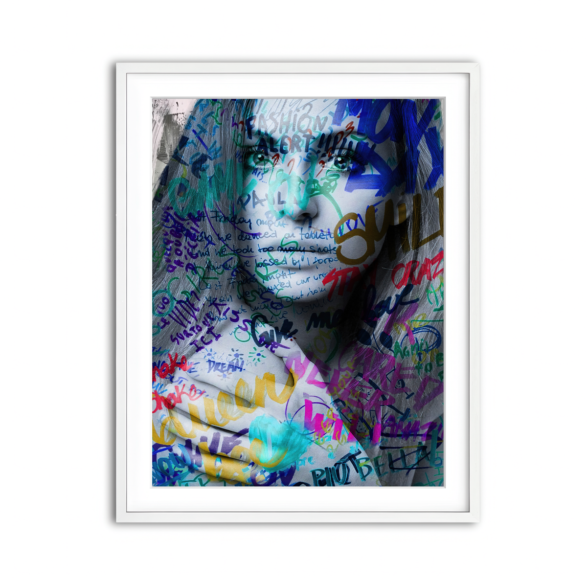 Framed Print 3x4 White