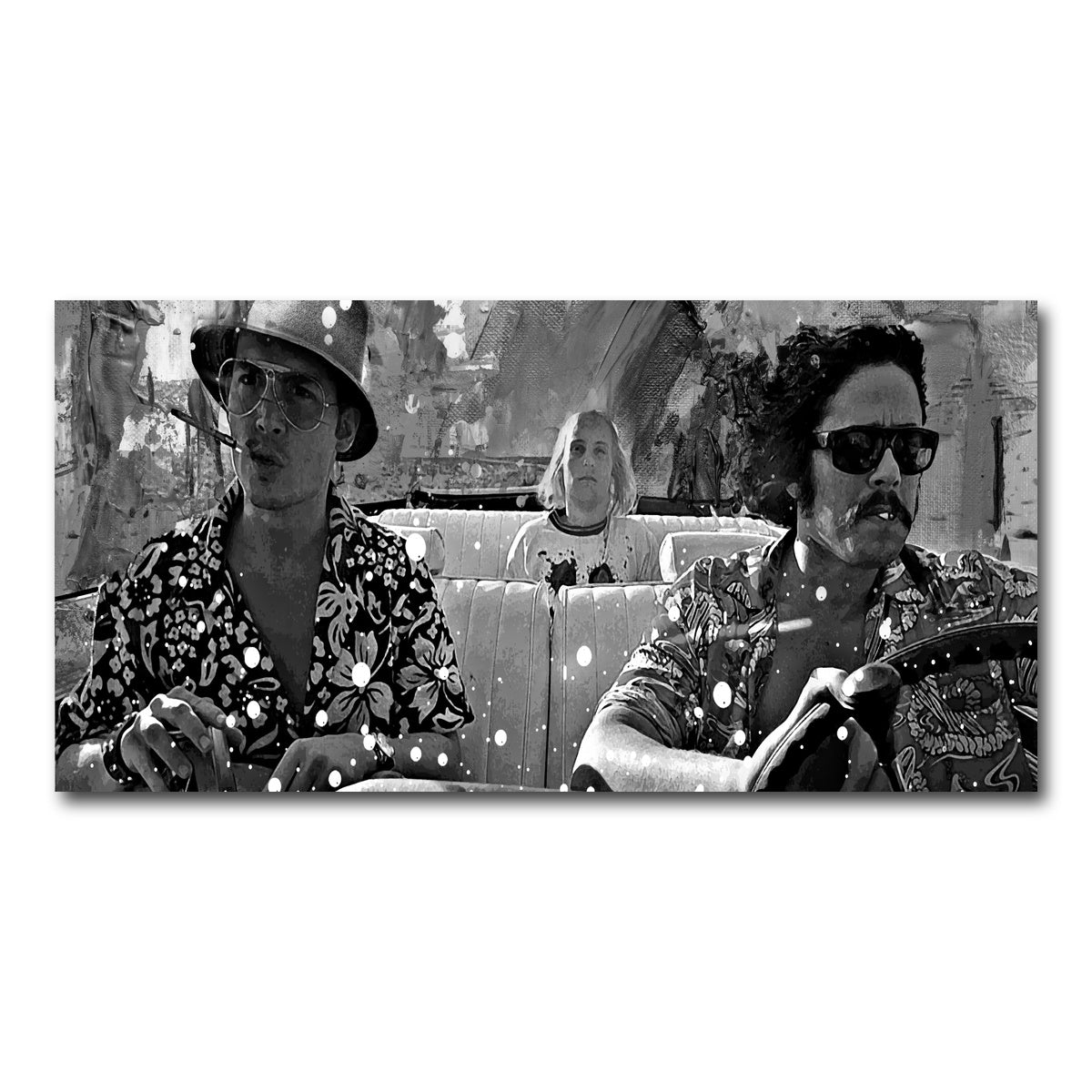 AUTO-MOCKUP WHITE | fear and loathing grayscale | 1 Piece | Gallery Wrapped | group=2x1