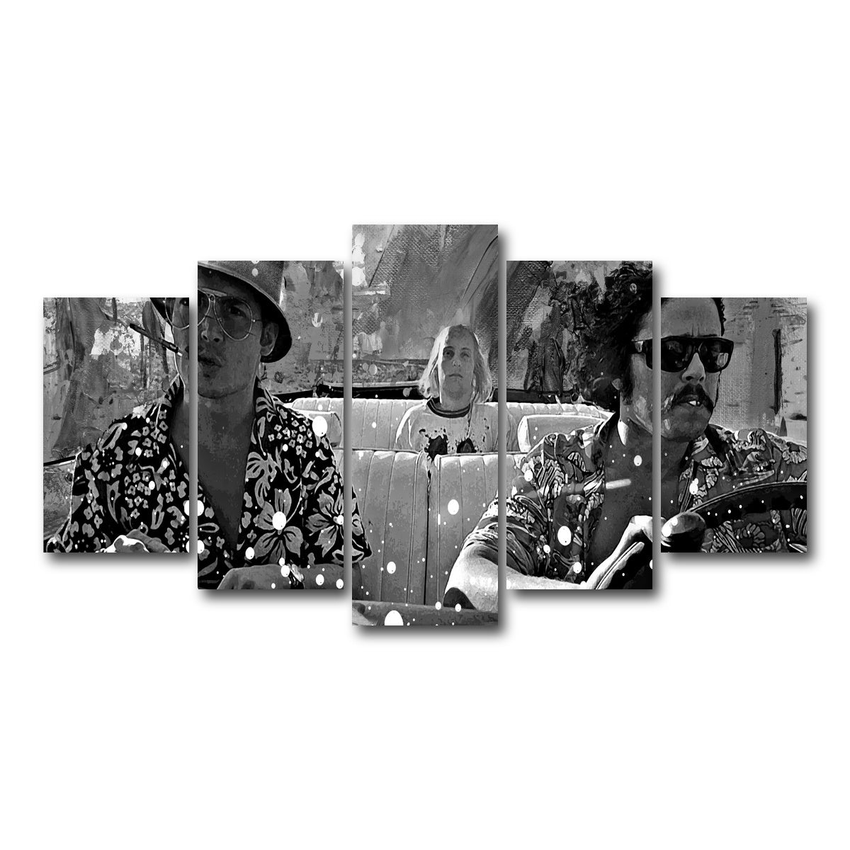 AUTO-MOCKUP WHITE | fear and loathing grayscale | 5 Piece | Gallery Wrapped | group=5_normal