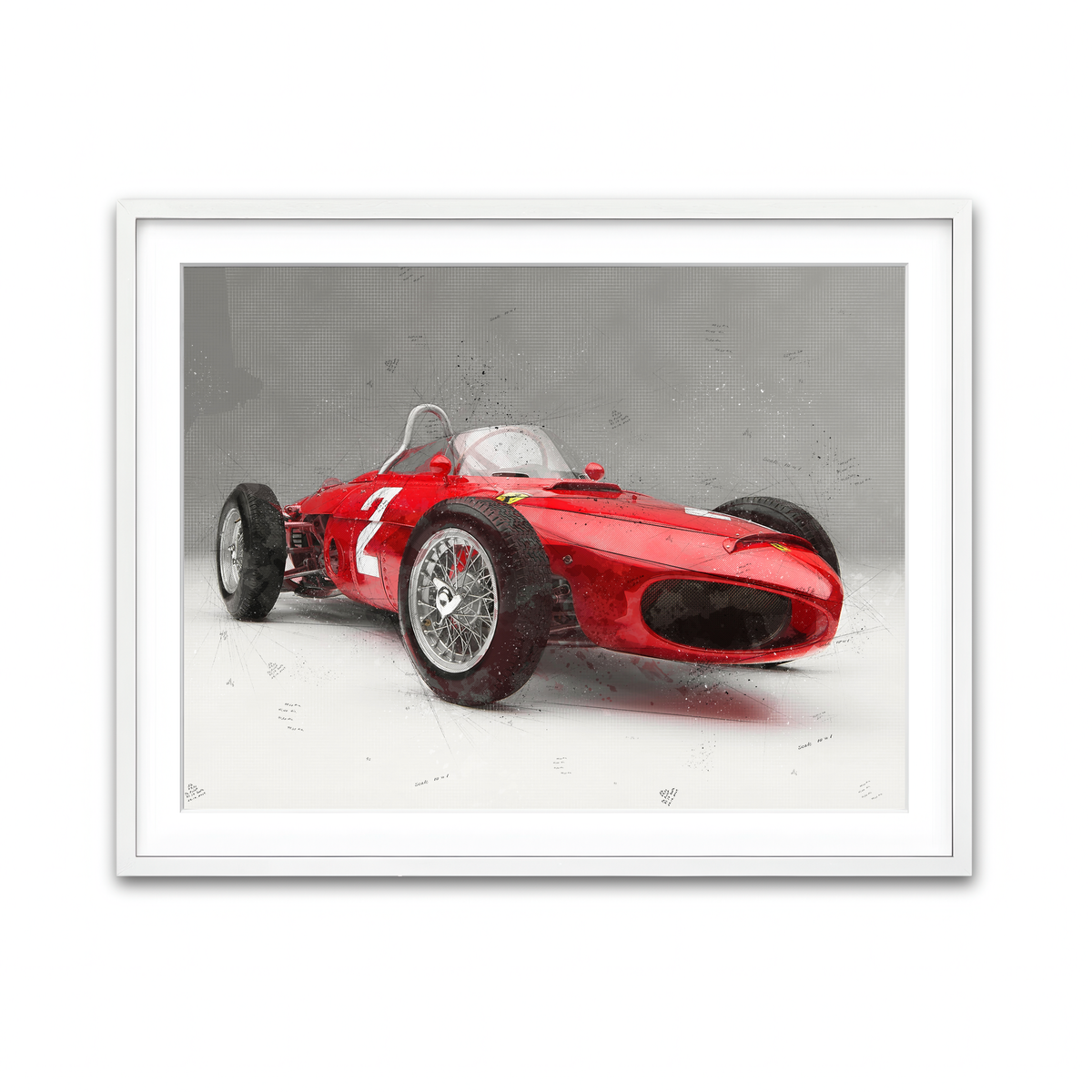 Framed Print 4x3 White