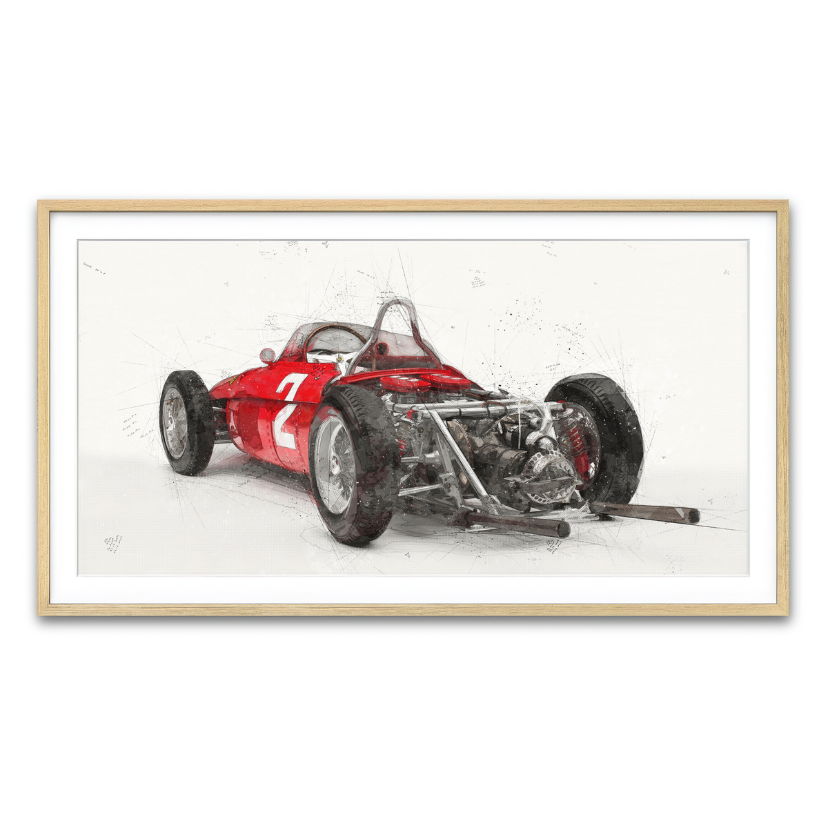 Framed Print 2x1 Natural