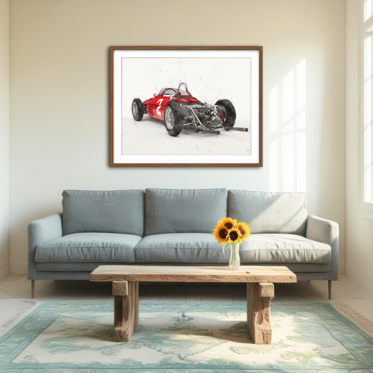 AUTO-MOCKUP ROOM | Ferrari 156 Rear Wall Art