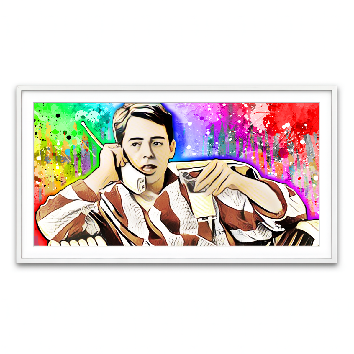 Framed Print 2x1 White