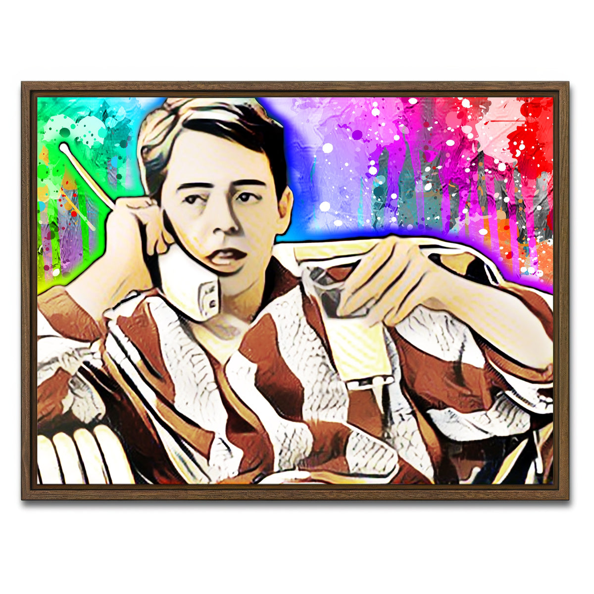 AUTO-MOCKUP WHITE | ferris bueller | 1 Piece | Walnut Framed Canvas | group=4x3