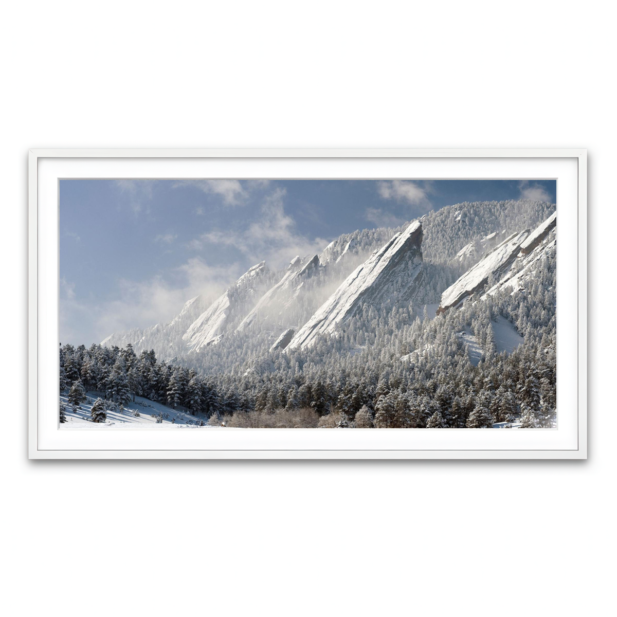 Framed Print 2x1 White