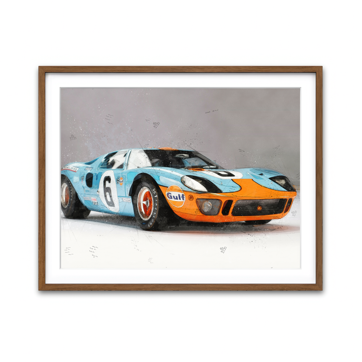 Framed Print 4x3 Walnut