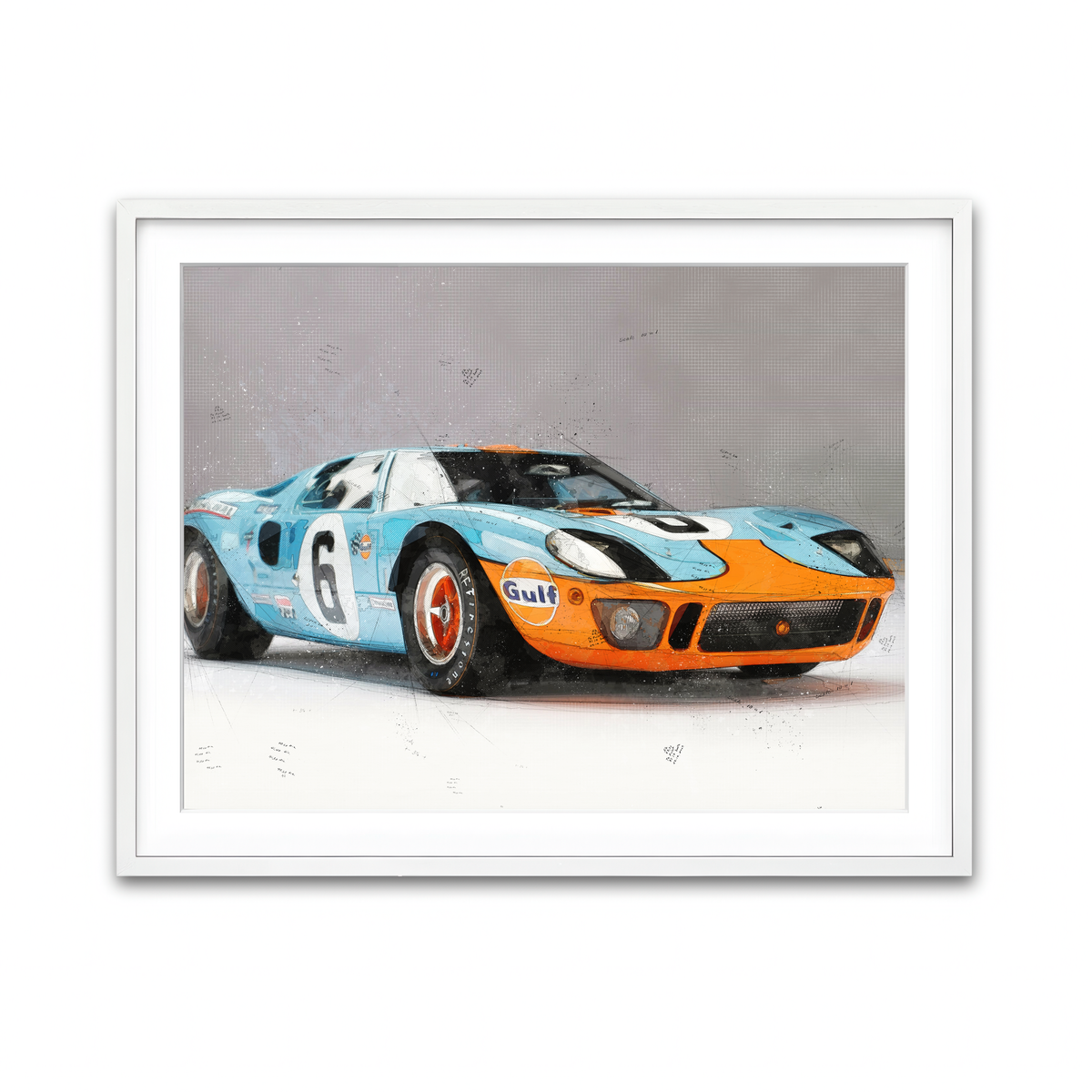 Framed Print 4x3 White