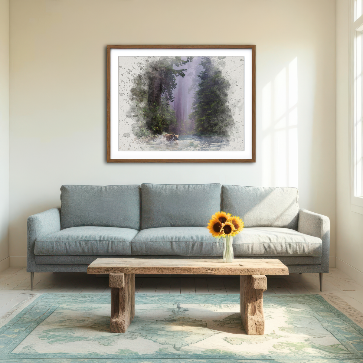 AUTO-MOCKUP ROOM | Fording the Stream Wall Art
