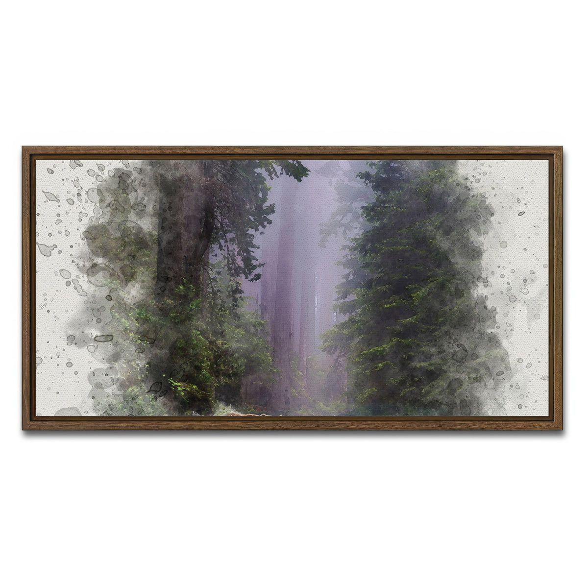 AUTO-MOCKUP WHITE | fording the stream | 1 Piece | Walnut Framed Canvas | group=2x1